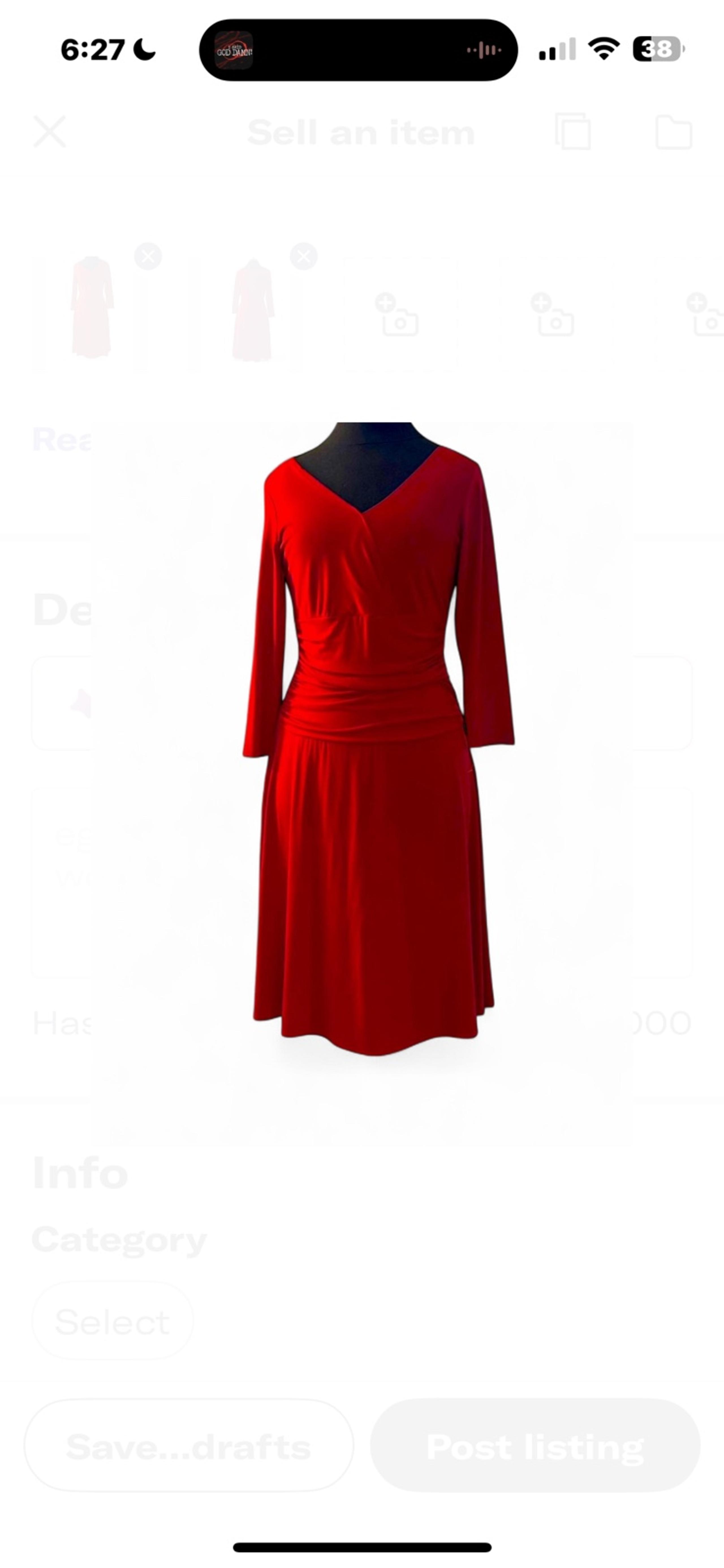 London Times red wrap dress