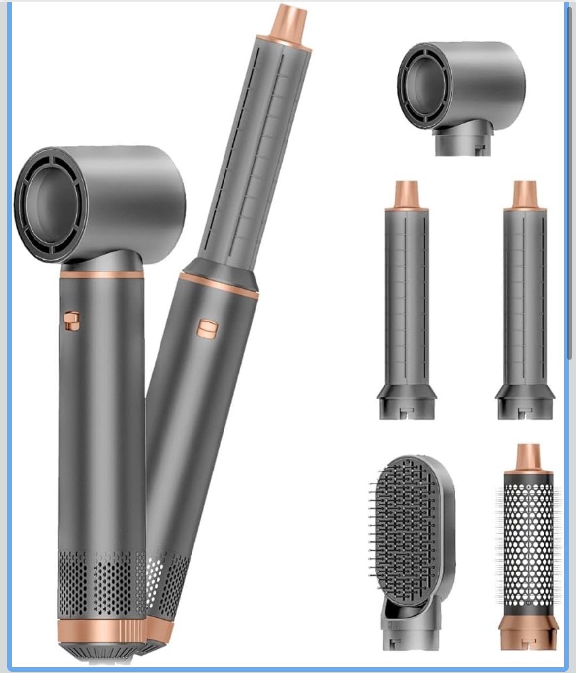 5-in-1 Hair Dryer Brush with Hot Air Curling & Negative Ion Technology - Versati