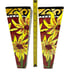 Tika by Lotus Sunflower Wall Pocket Vases Ceramic Tapered Yellow Red 11 Inch