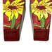 Tika by Lotus Sunflower Wall Pocket Vases Ceramic Tapered Yellow Red 11 Inch