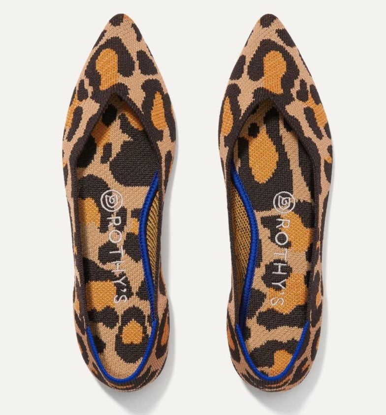 Rothy's Animal Print Point Toe Flat
