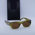 New Saint Laurent SL713 004 Sunglasses - Green Frame, Brown Lenses