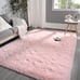Fluffy Pink Rug for Bedroom Living Room, 4x6 Feet Rectangle Large Rug NEW