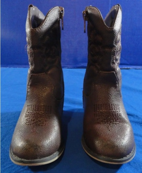 sz6 CAT & JACKS TODDLER WESTERN BABY COWGIRL WESTERN ZIPPER BOOTS GIRLS RC 1430