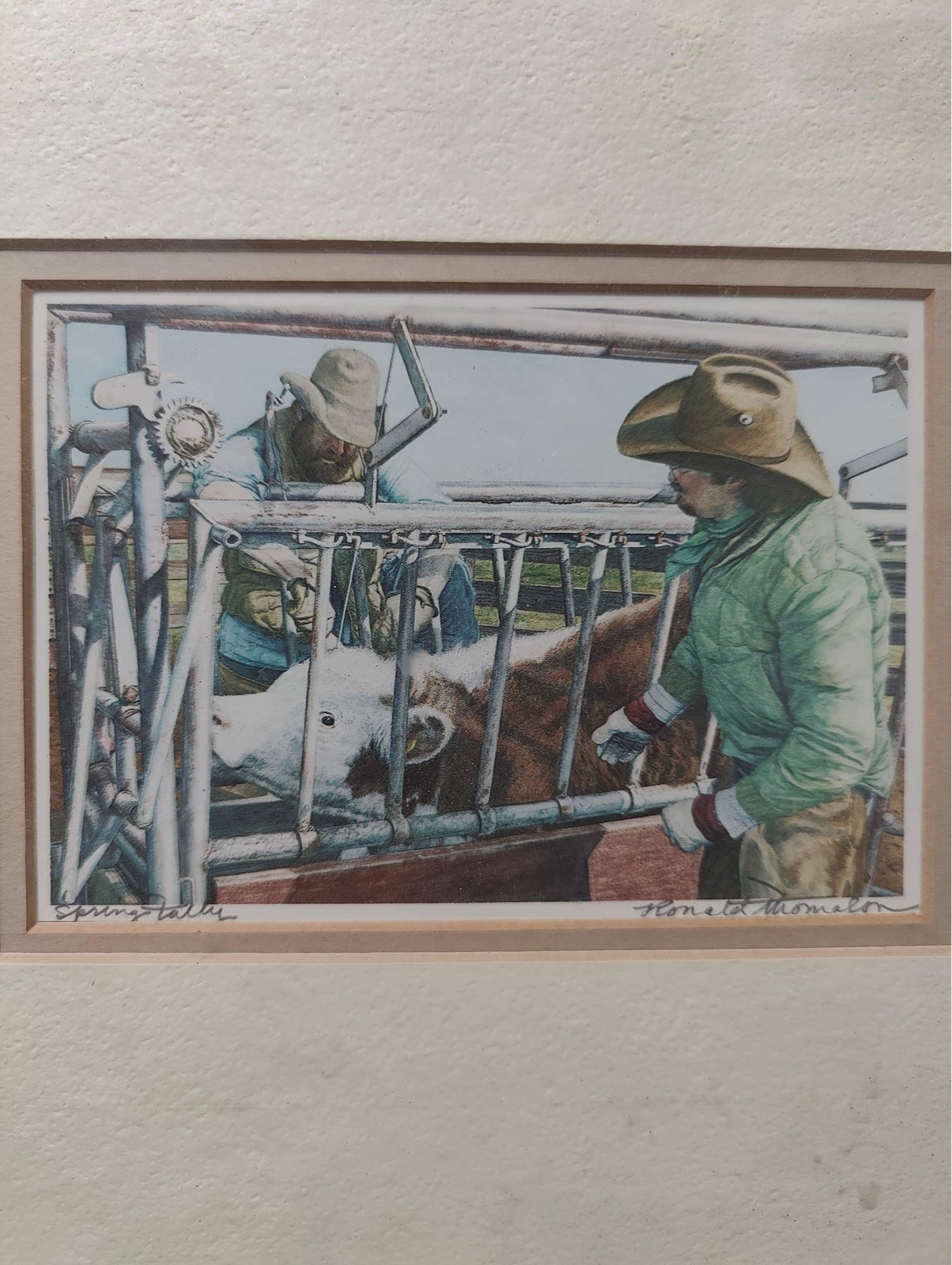 Framed, Signed Thomason Offset Lithograph, small