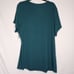 4X 26W Torrid Teal Rib Crew Neck Asymmetrical Cut Out Tee Super Soft Fitted NWT