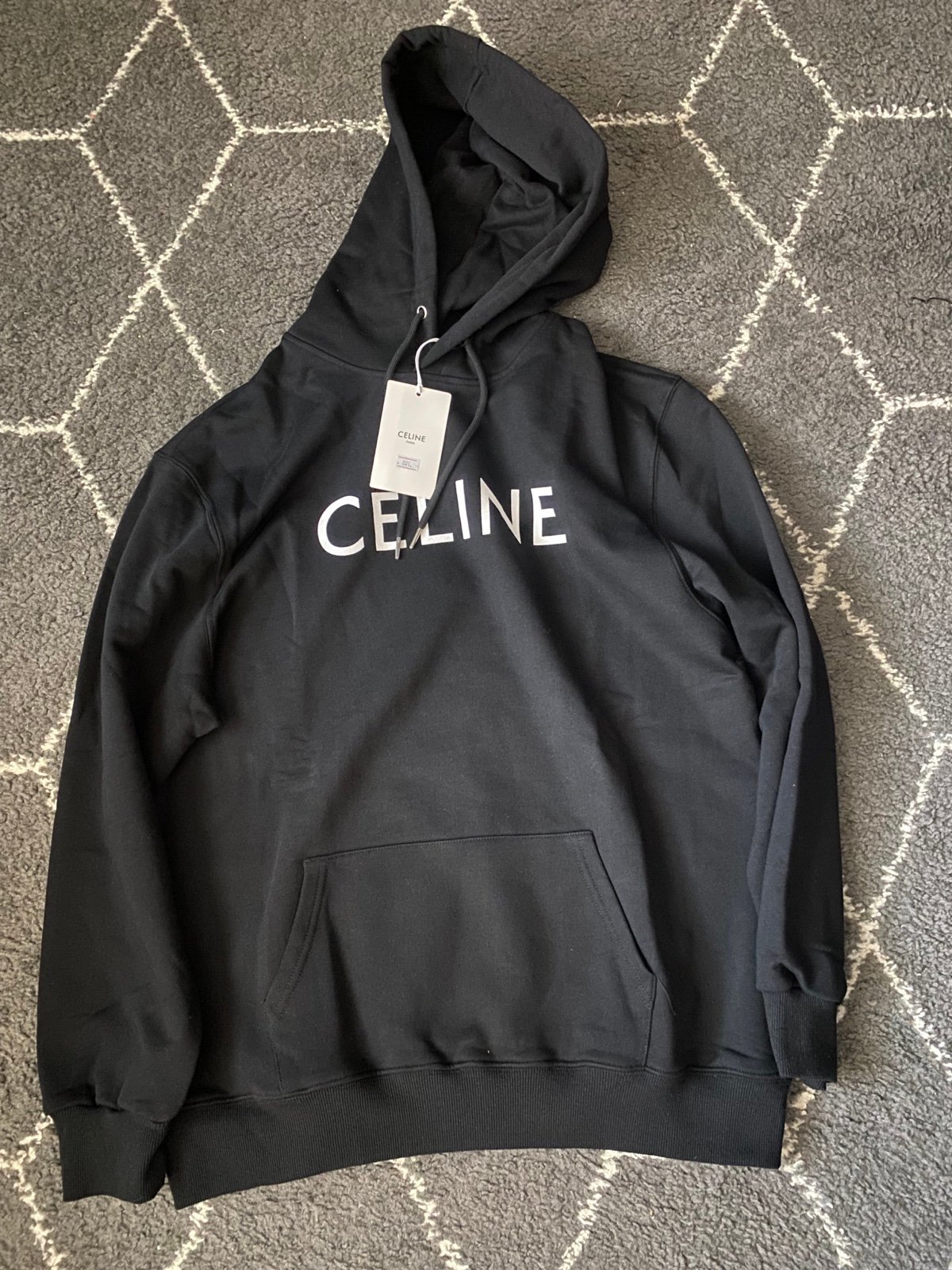 Celine hoodie black sz L NEW