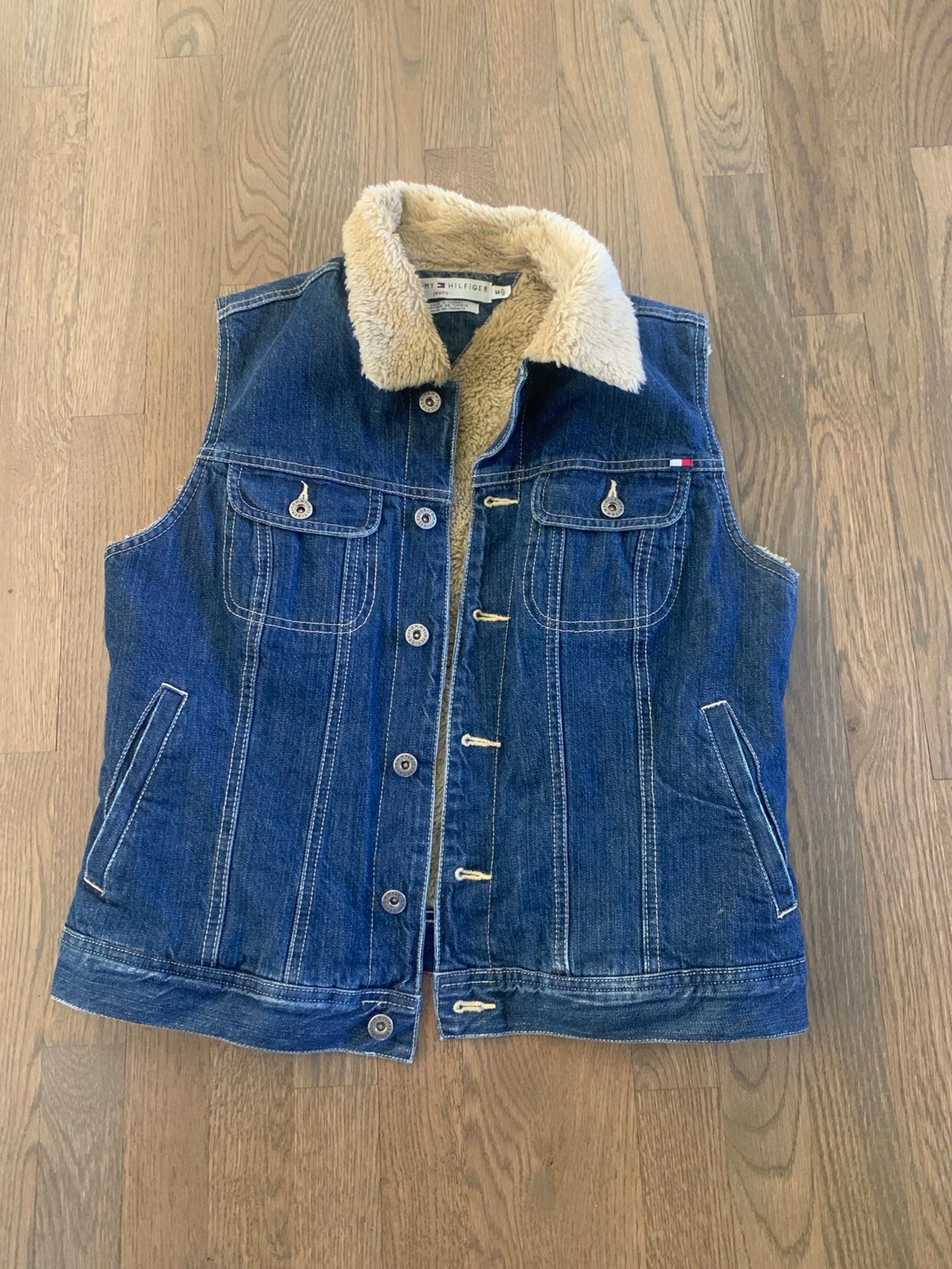Tommy Hilfiger fur lined denim vest