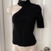 Zara Deep black One shoulder Sweater in medium