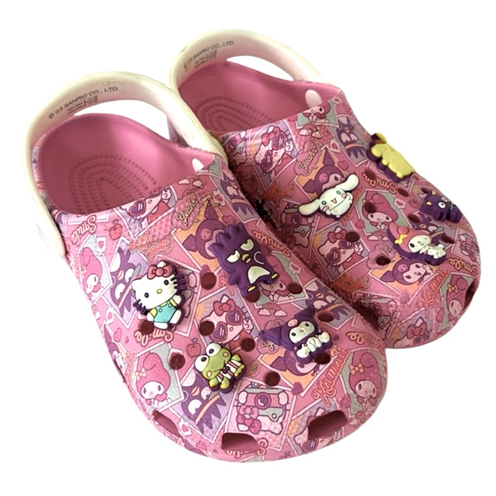 Crocs Sanrio Hello Kitty Pink Comfort Clog Jibbitz Kidcore My Melody Big Girls 4