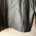 SADDLEBRED Black Leather Full-Zip Motorcycle Jacket