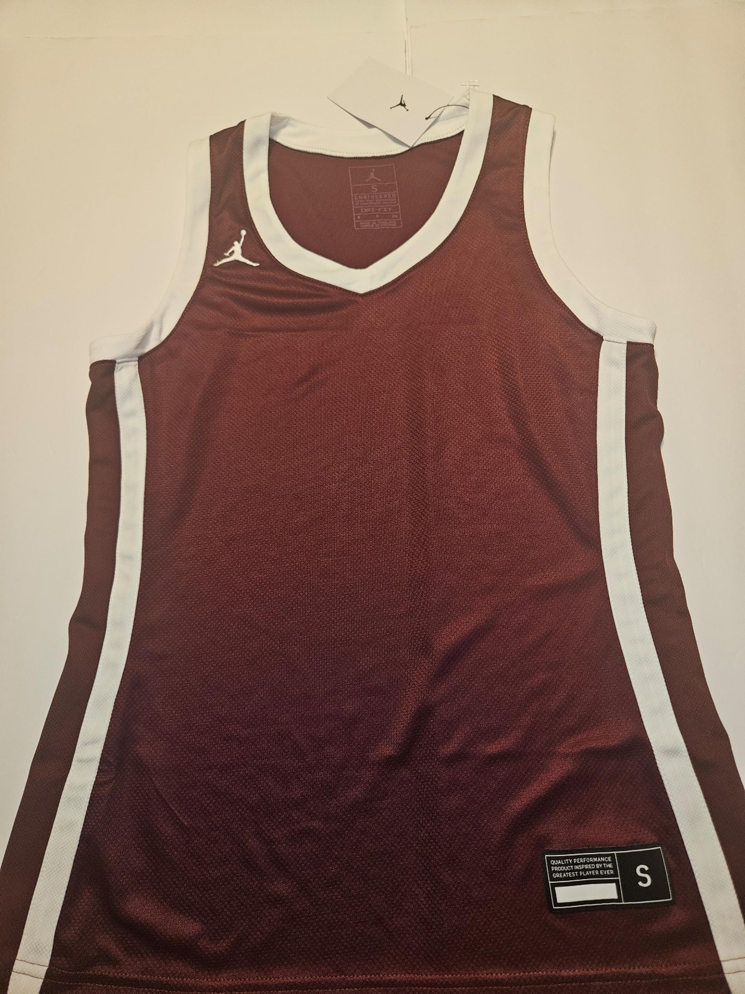 Jordan Jersey Tank Top Womens Burgundy/White New Small