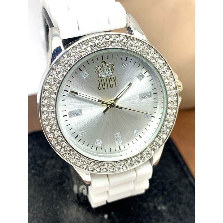 Juicy By Juicy Couture Women's Watch JC/5027 Quartz Silver Dial White Rubber