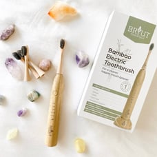 Bamboo Electric Toothbrush | Eco-Friendly, Charcoal Bristles & Long Battery Life