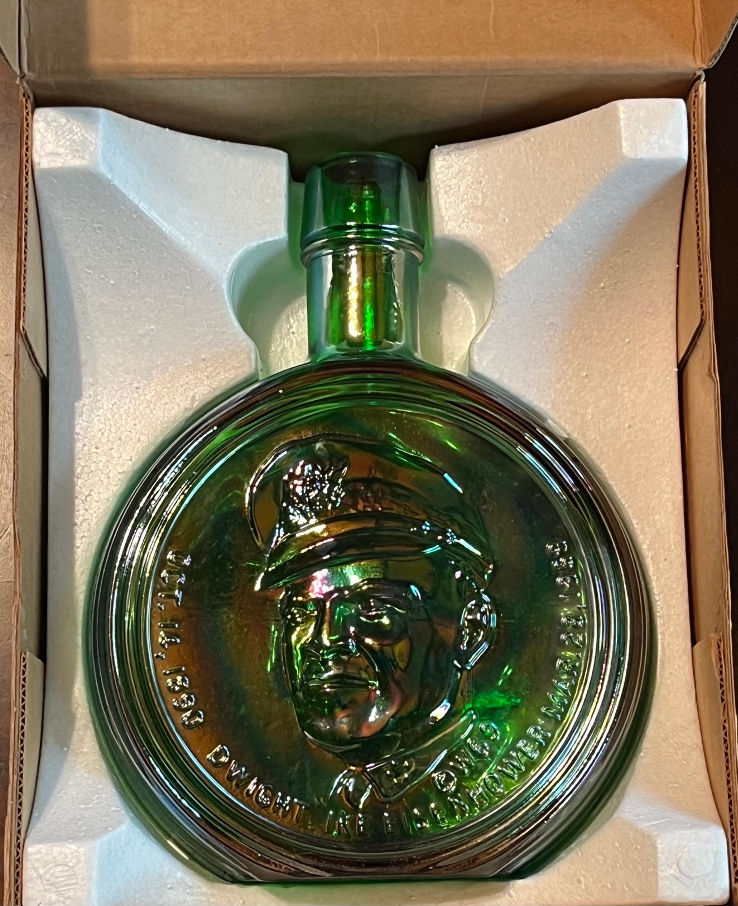 Vintage 1970’s President Dwight D. Eisenhower Commemorative Decanter Glass NEW