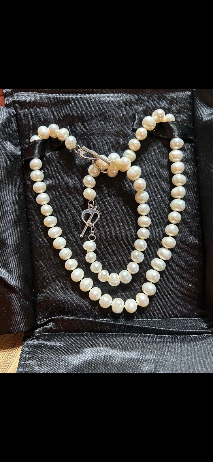 Pearl Necklace W/Bracelet S925
