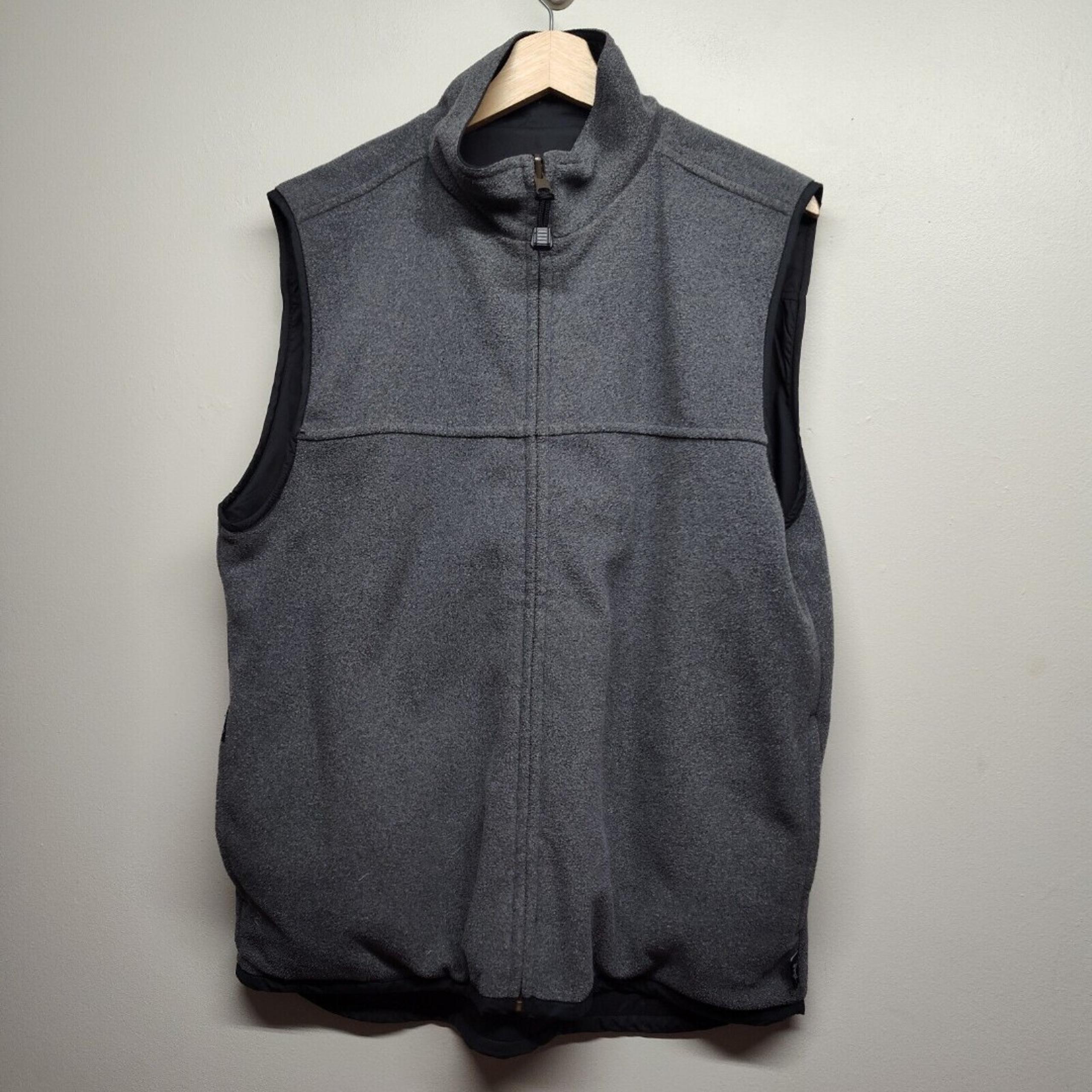 Ashworth Reversible Vest Men Size M Gray Black Oversized Winter Outdoor Casual