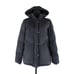 Madewell Chevron Puffer Black Hooded Zip-Up Packable Jacket XXS Primaloft Coat