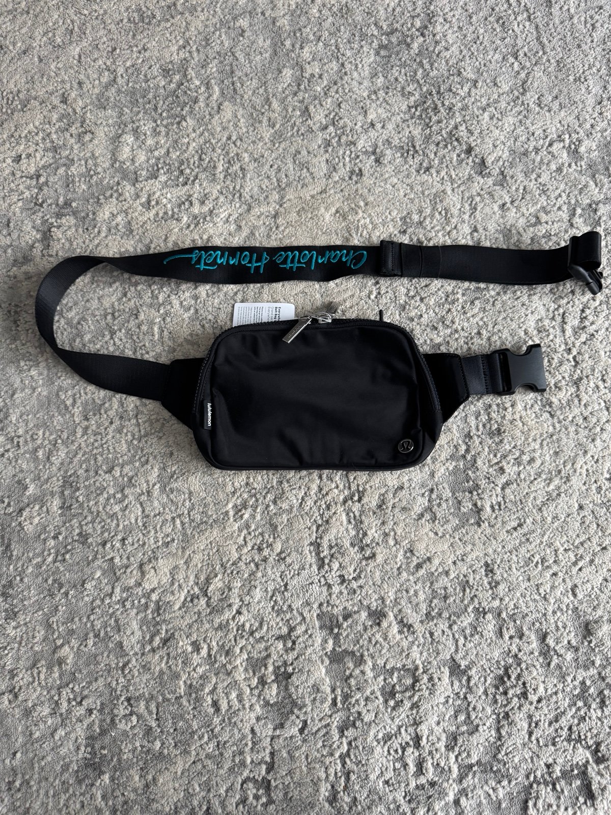 Lululemon Everywhere Belt Bag Large 2L - Black With Charlotte Hornets Turquoise