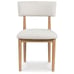 Sawdyn - White / Light Brown - Dining Upholstered Side Chair (Set of 2)