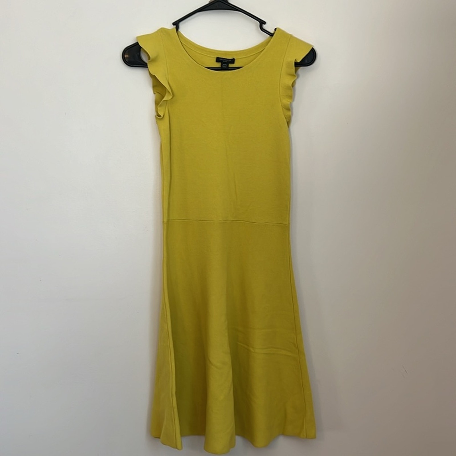 Ann Taylor Ruffle Sleeve Flare Sweater Dress