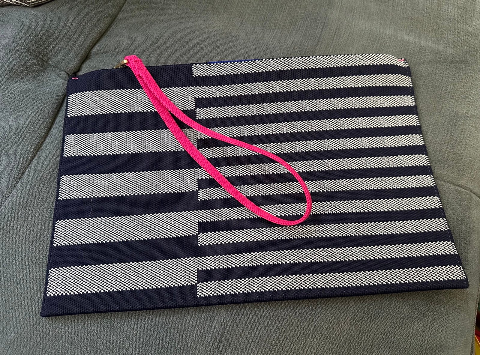 Rothy’s Bold Maritime Stripe Wristlet
