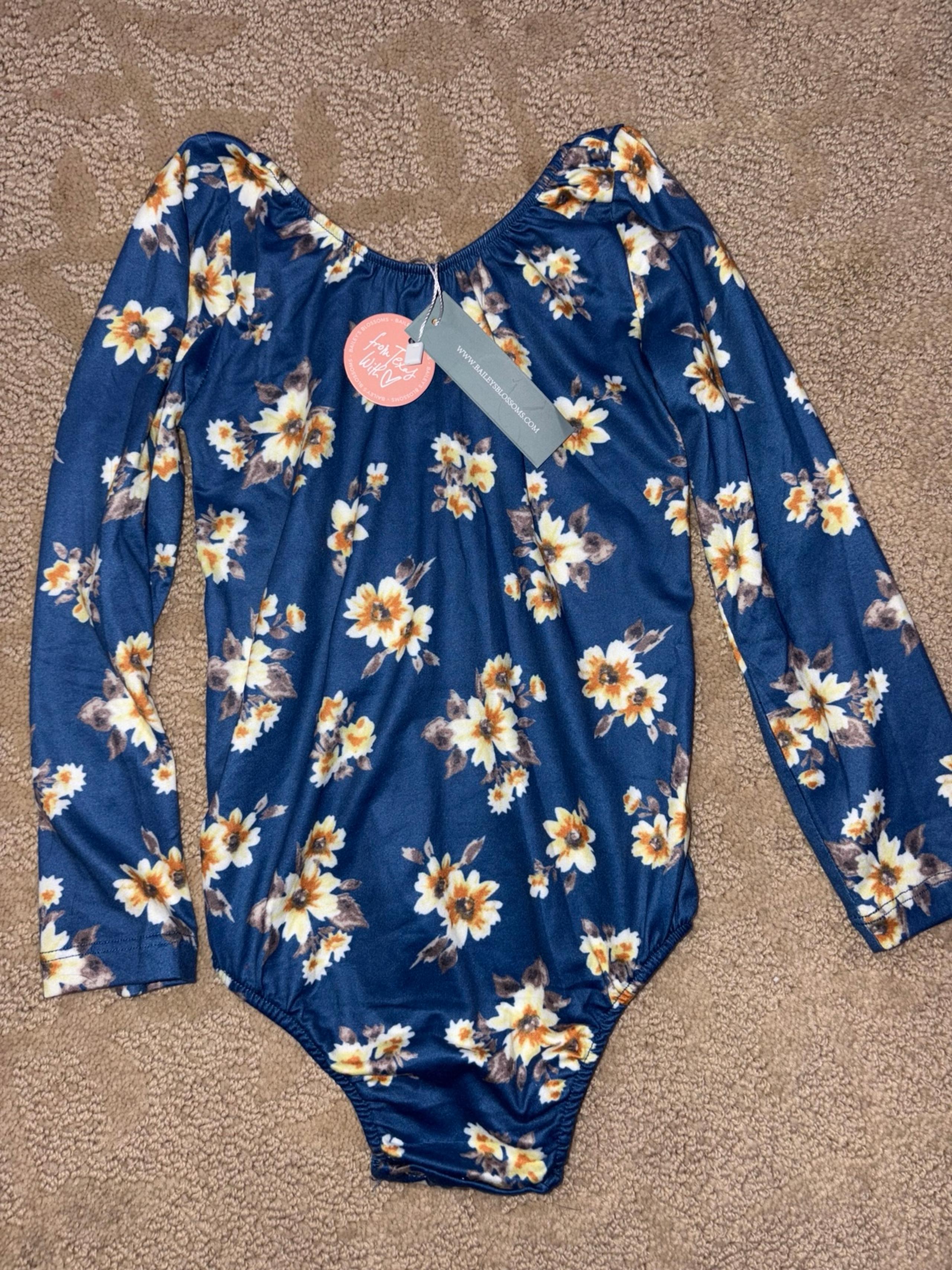 NWT baileys blossom floral leotard