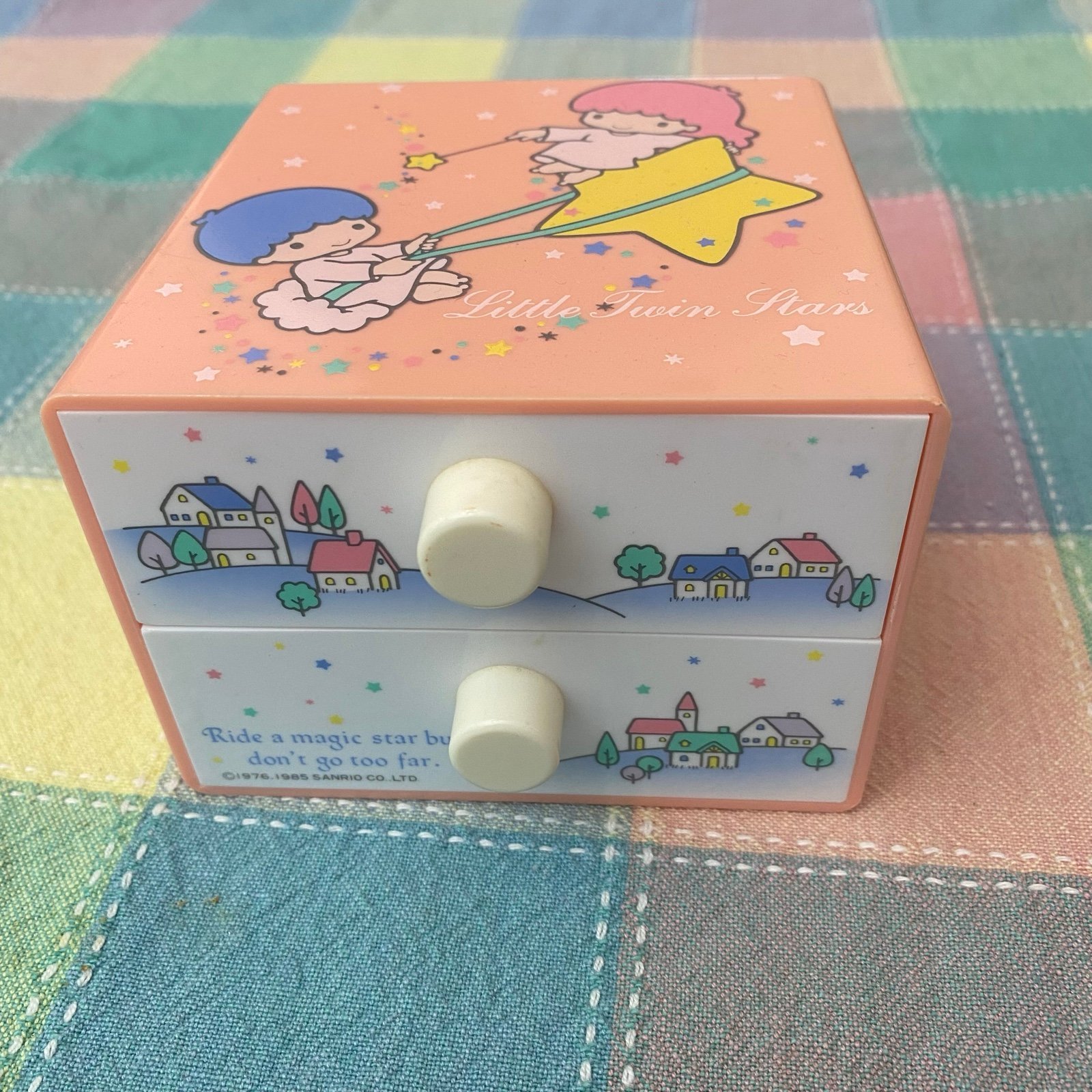 Vintage 80’s Sanrio Twin Stars Trinket Box