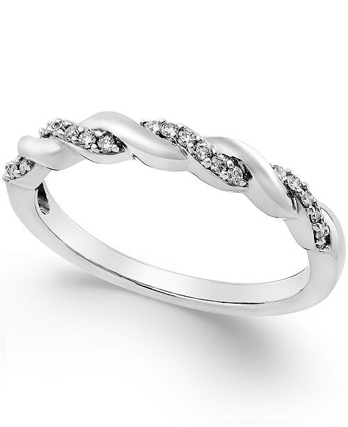 Macy's Diamond Twisted Band 1/8 ct. t.w