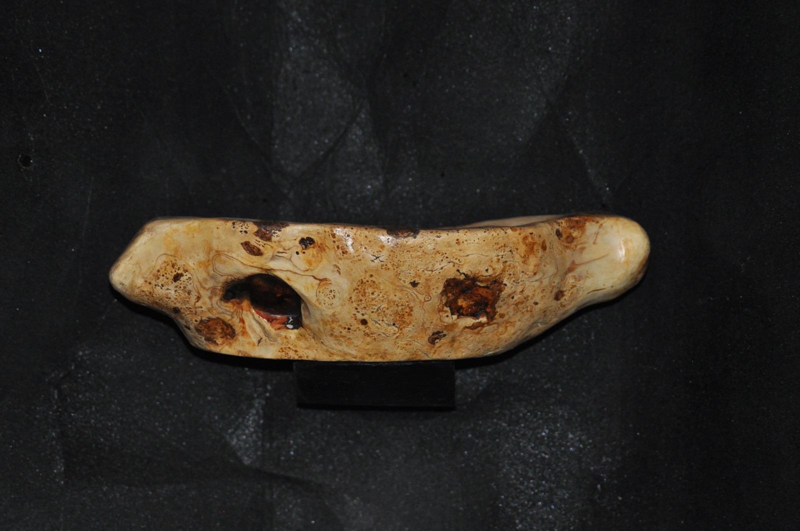 Burl Bowl Hand Carved Birdseye Cherry Wood Burl