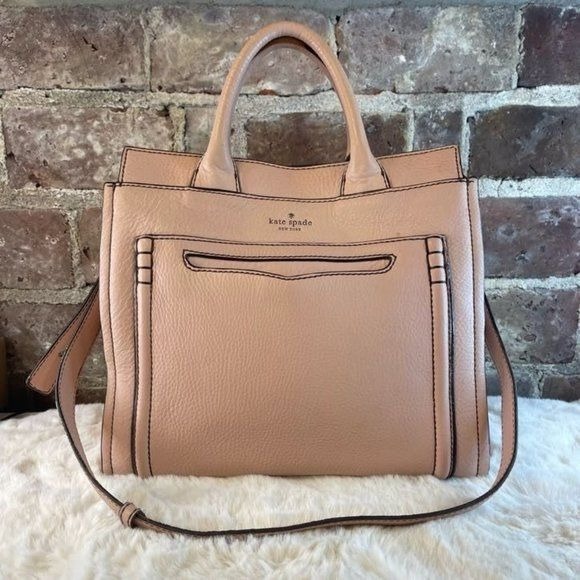 Kate Spade Women's Shoulder Hand Tote Bag 2 Way Leather Pink One Size Authentic