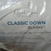 Royal Luxe KING Classic Down Blanket Lightweight White W Satin Trim