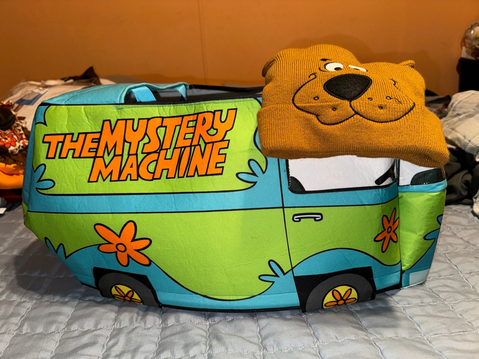 Kids Scooby doo mystery machine costume and hat