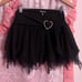 Rhinestone bow low rise mini skirt