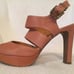 J Crew Brown Platform Heel Shoes Sandal