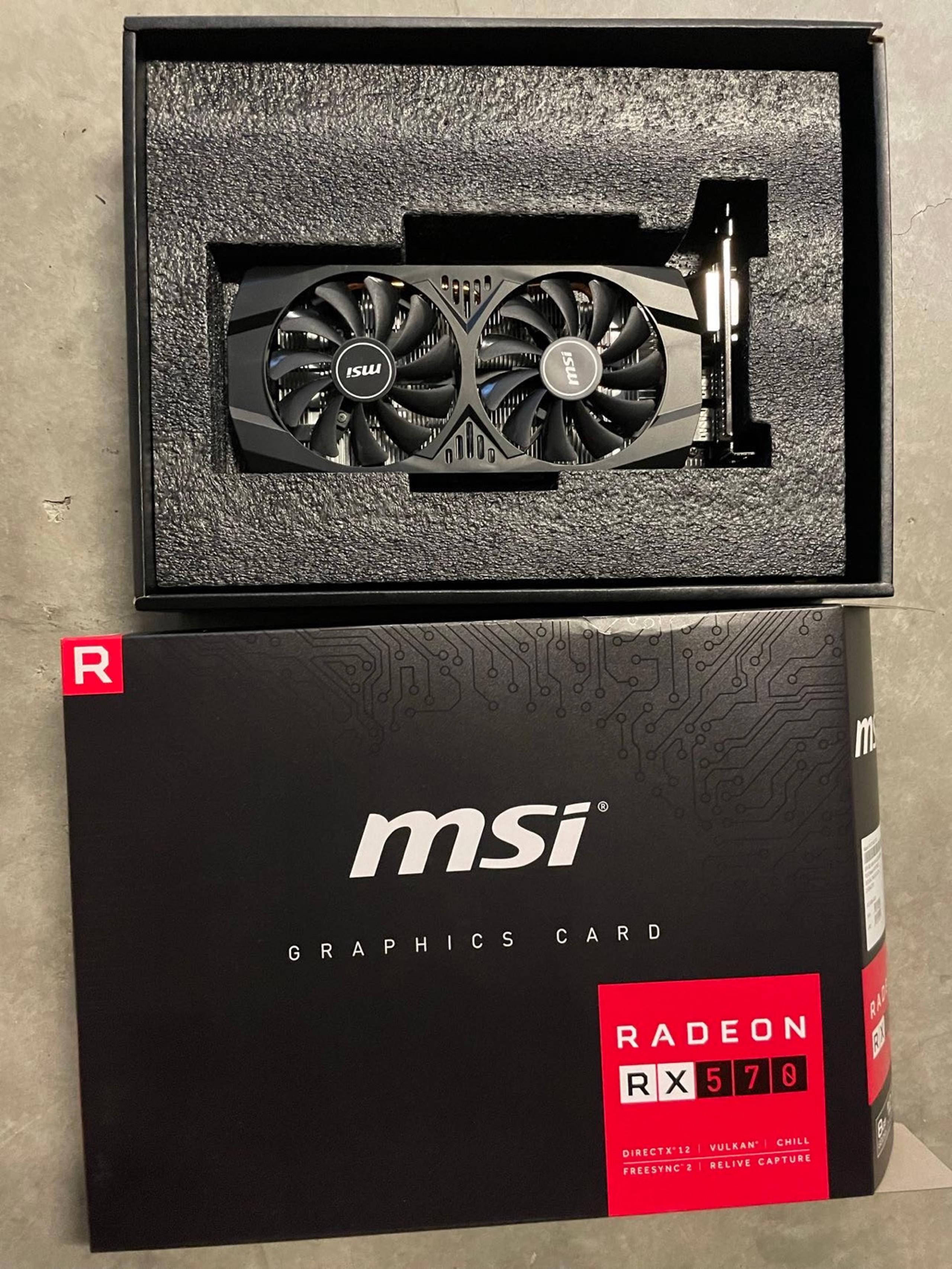MSI Radeon RX 570 DirectX 12 RX 570 8GT OC 8GB 256-Bit GDDR5 PCI Express x16 (U