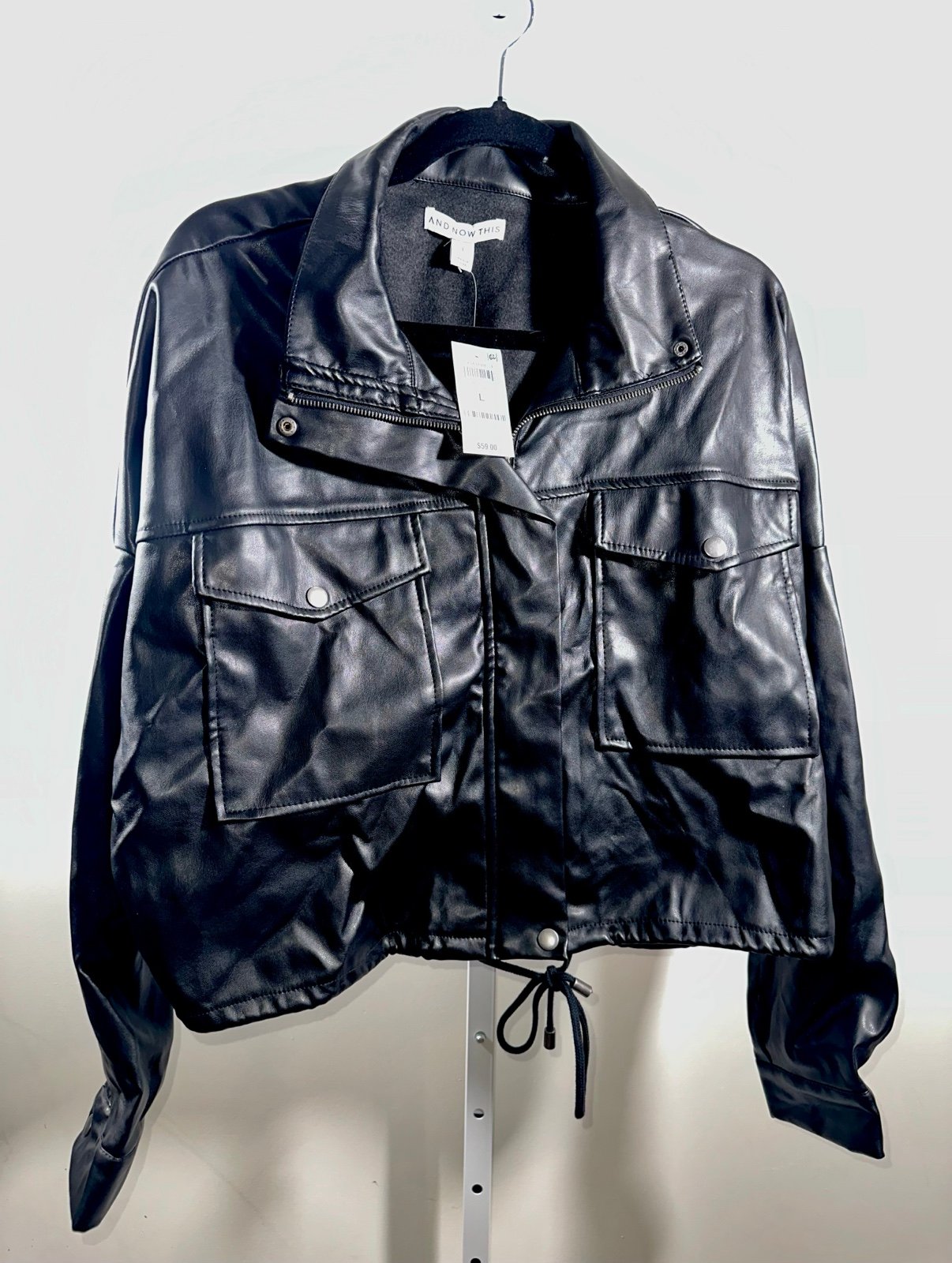 AND NOW THIS Faux Leather jacket - large