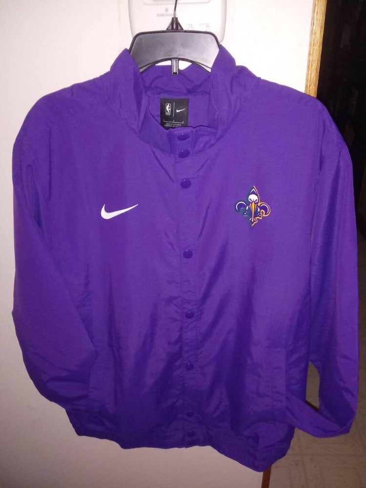 New Orleans Pelicans Nike mens NBA city series Snap jacket L