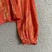ICHI IXKAJA BLOUSE Shocking Orange Long Sleeve Women's EU 36 Small (4-6) Ruffles