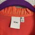 ICHI IXKAJA BLOUSE Shocking Orange Long Sleeve Women's EU 36 Small (4-6) Ruffles