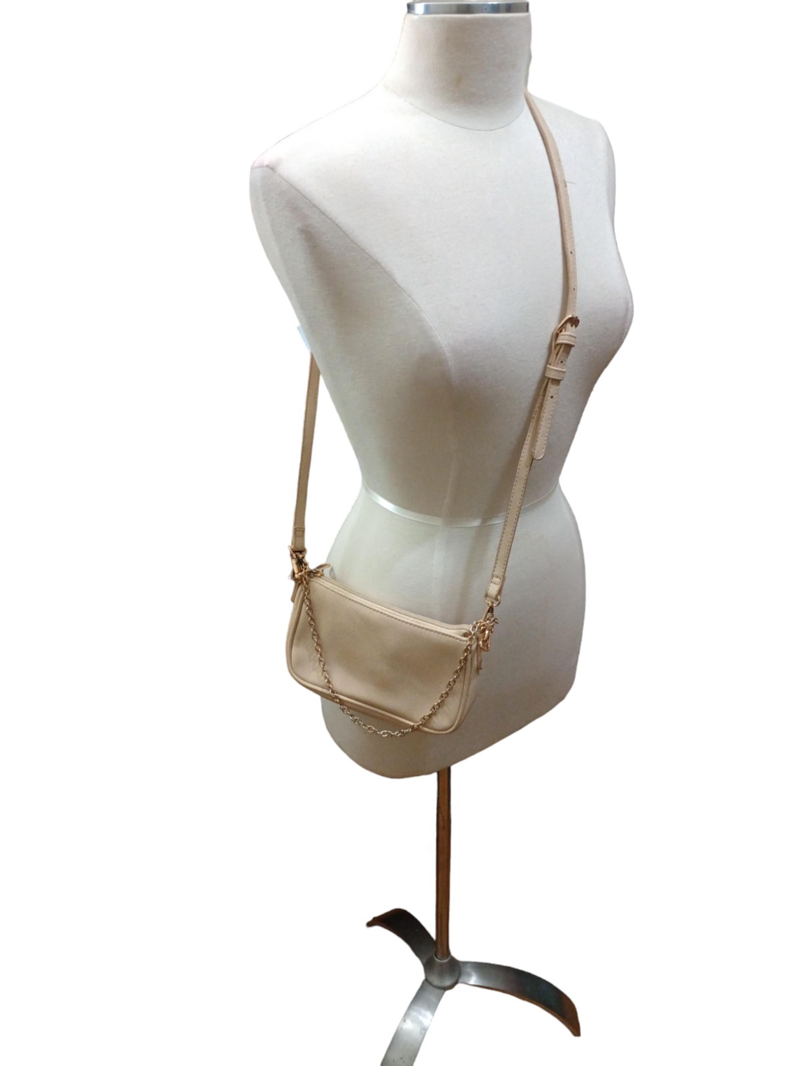 Women's Beige Faux Leather Crossbody Bag - FOREVER 21