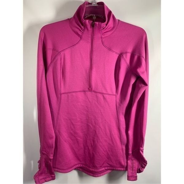 Calia By Carrie Women's 1/4 Zip Mock Neck Activewear Top Pink Size Medium