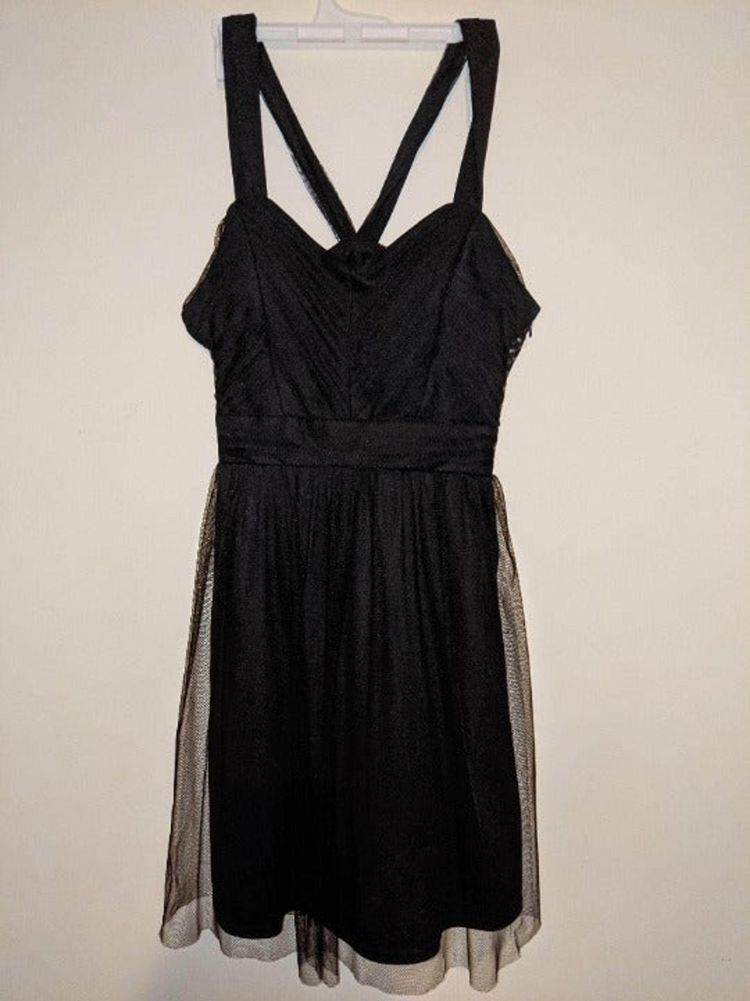 Black crossed back dress