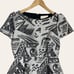 Vintage Genny Geometric Jacquard Print Sheath Mini Dress Size 6
