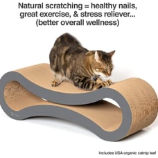 PetFusion Ultimate Cat Scratcher Lounge, Reversible Infinity Style, Walnut Brown