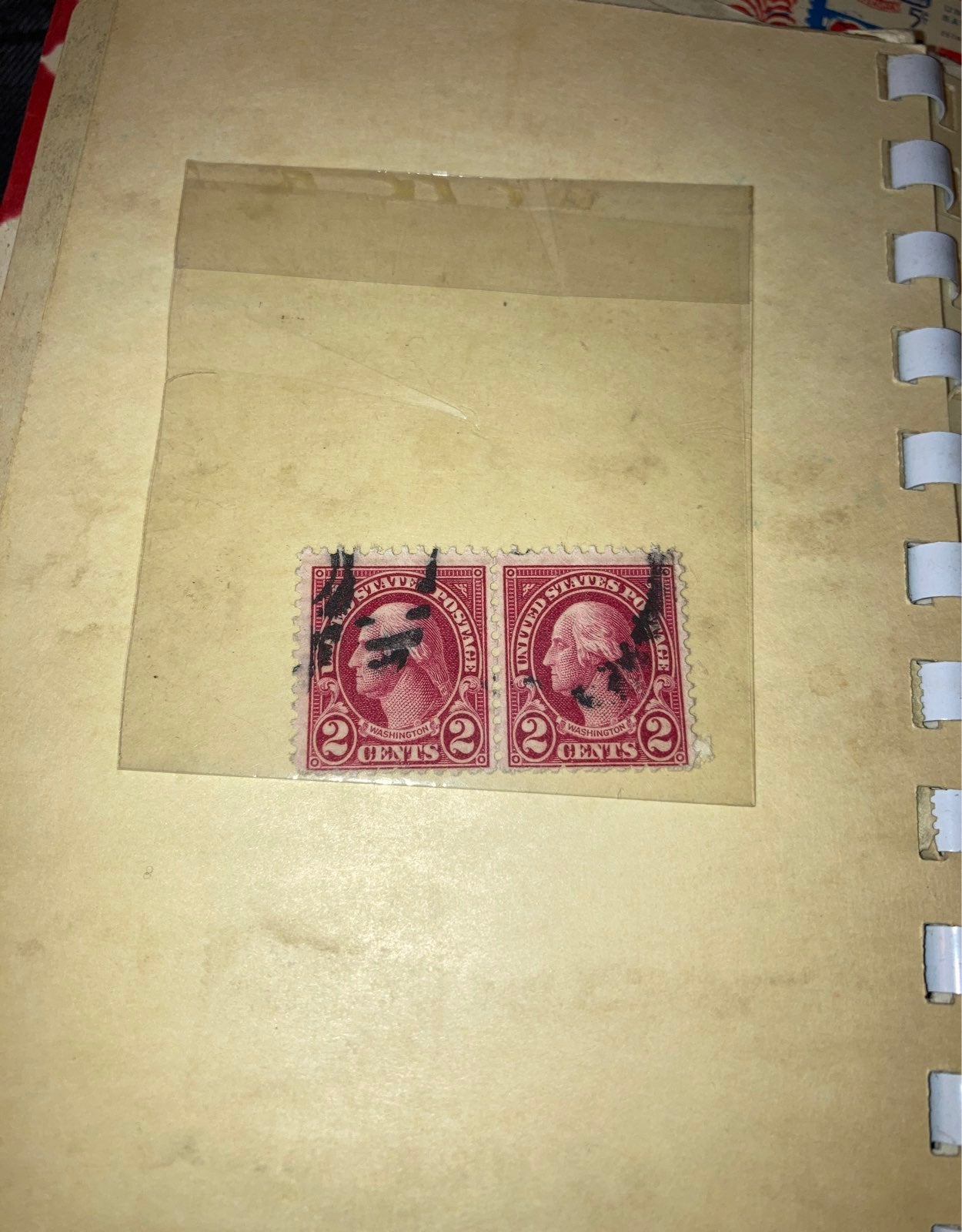 RARE 2c George Washington Red US Stamps