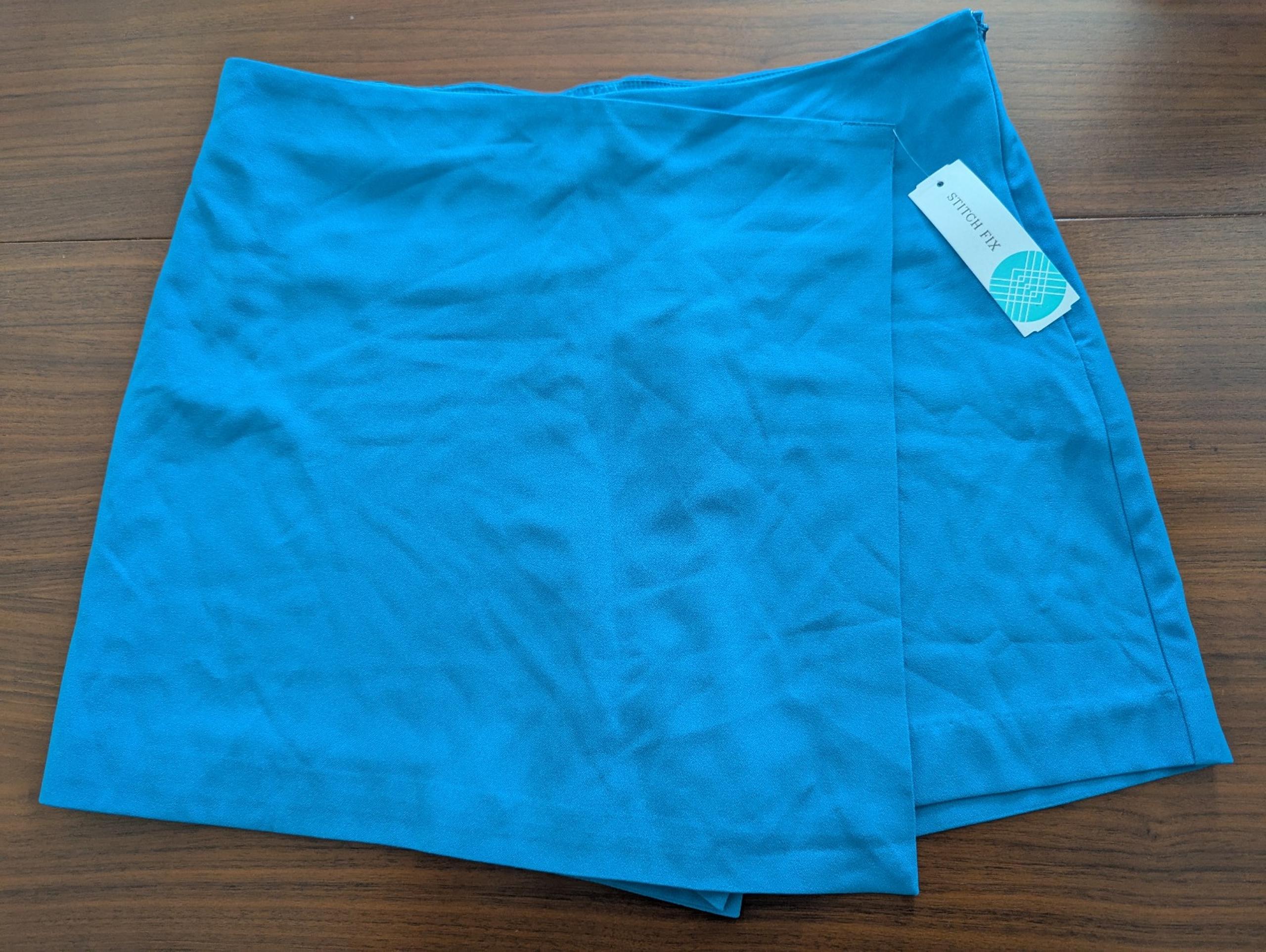 Everyday Skies Are Blue Mini Blue Skort Shorts Size Large New