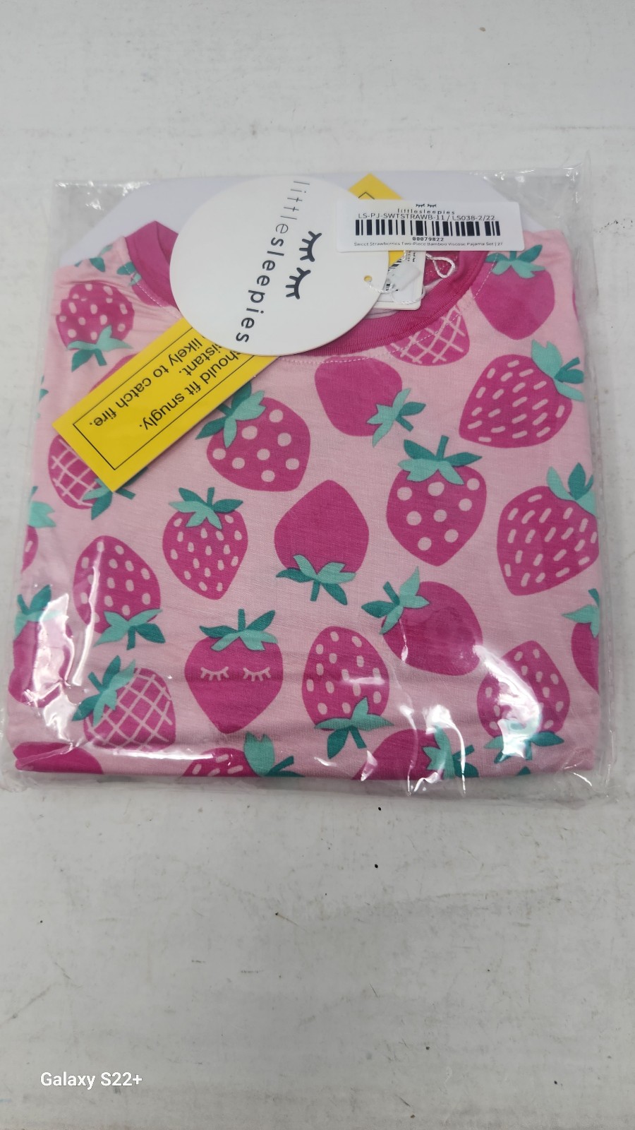 Little Sleepies Sweet Strawberries 2T Set NWT
