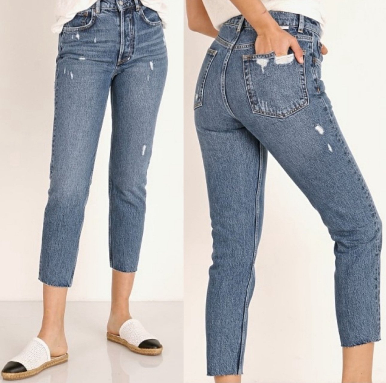 Boyish Women’s The Billy Ankle Skinny Jeans Distressed in City Lights Sz 30