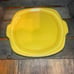 Vintage Paden City Pottery Minion Mandarín Yellow 1950s Cake Plate 11”